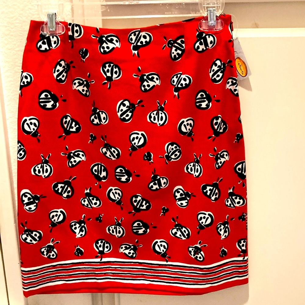 NEW -price reduction,-ladybug cotton skirt from Talbots